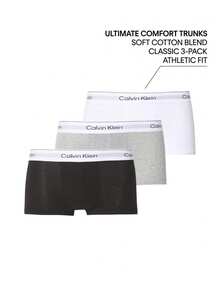 Calvin Klein 3 Pack Men's Boxers - Grey, White, Black - View 4