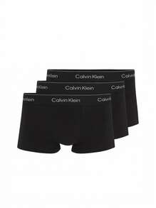 Calvin Klein سراويل داخلية رجالية بطبعات حرفية كاجوال للارتداء اليومي - الأسود - مشاهدة 6