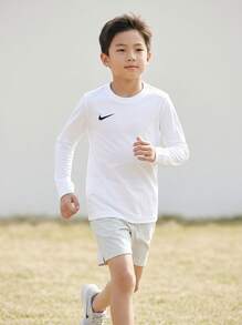 Nike Young Boys Activewear Lightweight Durable Soft Weekend Travel Commuting White BV6740-100 - White - View 3