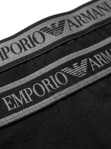 Emporio Armani 3 طقم سراويل داخلية رجالية - الأسود - مشاهدة 5