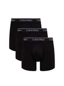 Calvin Klein 3 طقم سراويل داخلية رجالية - الأسود - مشاهدة 6