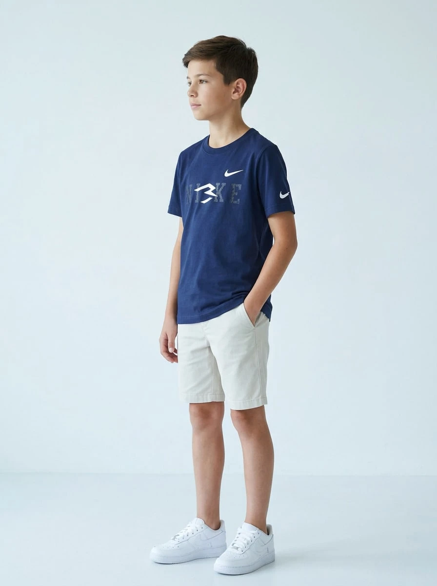 Nike قميص أطفال أزرق داكن - MIDNIGHT NAVY - مشاهدة 1