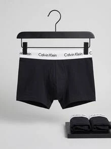 Calvin Klein 3 طقم سراويل داخلية - أبيض وأسود - مشاهدة 3
