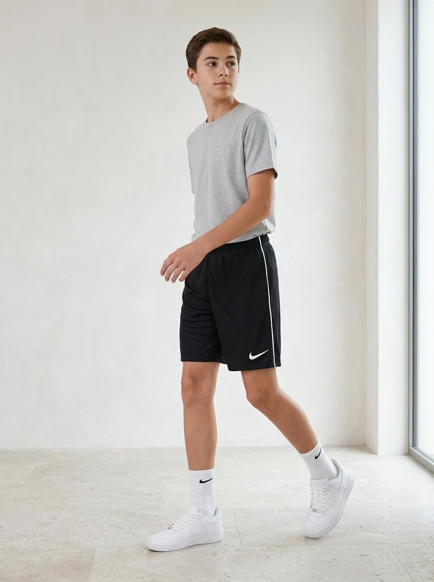 Nike Teen Boys Shorts Stretchy Soft Durable Weekend Training Casual Black HM7164-010 - Black - View 1