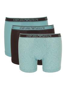 Emporio Armani 3 Pack Men's Boxer Briefs - Brown - View 6
