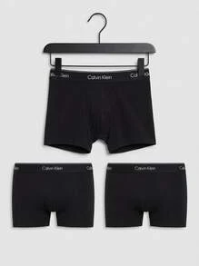 Calvin Klein 3 طقم سراويل داخلية - الأسود - مشاهدة 3