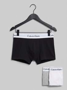 Calvin Klein 3 Pack Men's Boxers - Grey, White, Black - View 3