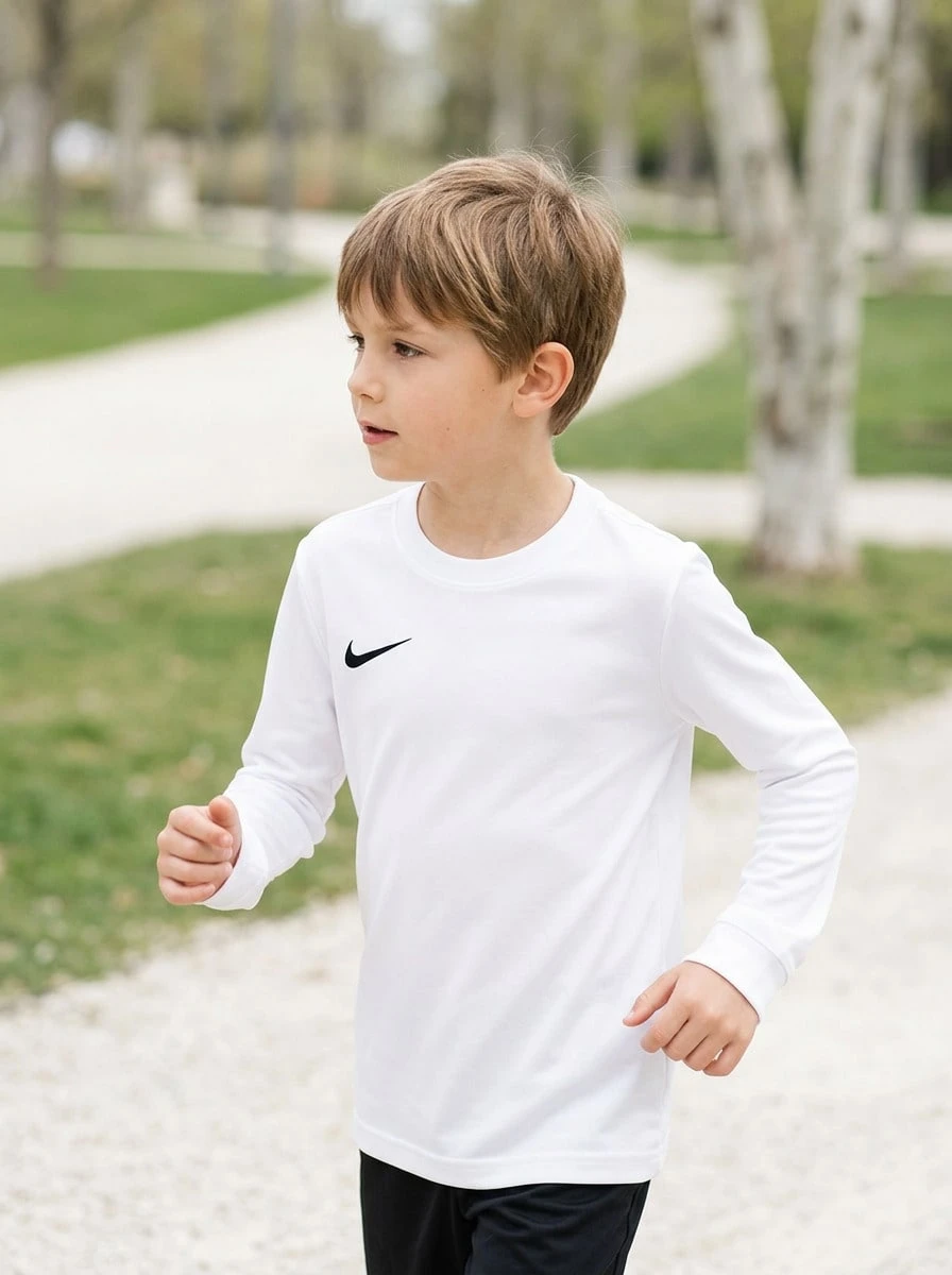 Nike Young Boys Activewear Lightweight Durable Soft Weekend Travel Commuting White BV6740-100 - White - View 1