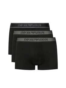 Emporio Armani 3 طقم سراويل داخلية رجالية - الأسود - مشاهدة 6