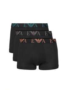 Emporio Armani 3 Pack Men's Boxers - Black - View 6