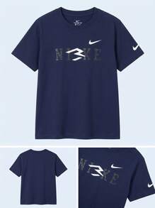 Nike قميص أطفال أزرق داكن - MIDNIGHT NAVY - مشاهدة 5