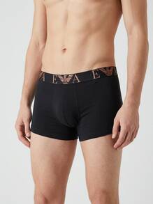 Emporio Armani 3 Pack Men's Boxers - Black - View 2