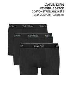Calvin Klein 3 طقم سراويل داخلية - الأسود - مشاهدة 4