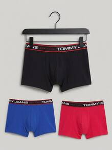 Tommy Hilfiger 3 طقم سراويل داخلية رجالية - أزرق أحمر أسود - مشاهدة 3