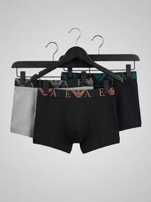 Emporio Armani 3 Pack Men's Boxers - Black - View 3