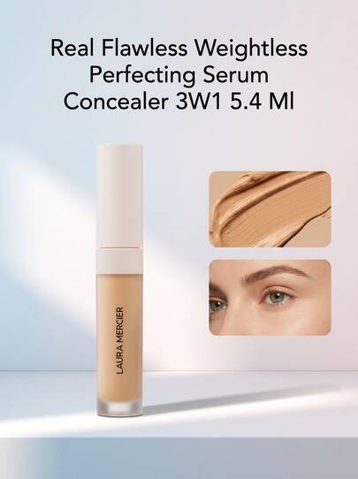 Laura Mercier Real Flawless Weightless Perfecting Serum Concealer 3W1 5.4 Ml – Concealer, Weightless, For Women, 3W1, Camellia Seed Oil, Suitable For Daily Makeup Routine