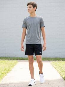 Nike Teen Boys Shorts Comfortable Versatile Lightweight Weekend Training Casual Black DR0968-010 - Black - View 3