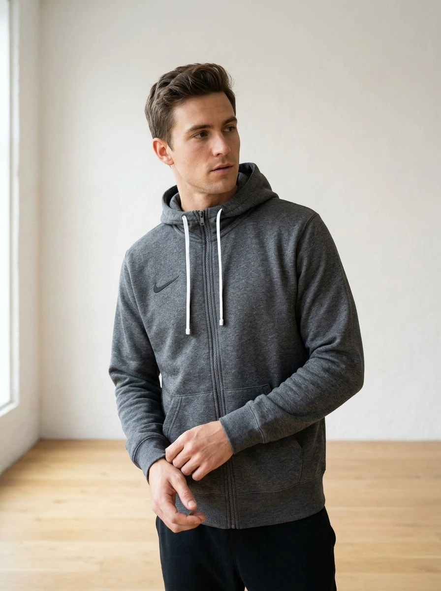 Nike Men Sports Jackets Warm Durable Versatile Daily Training Commuting Grey IB1228-063 - Dark Grey - View 1
