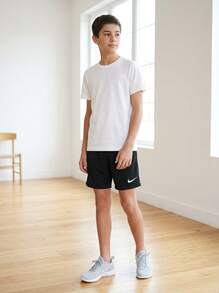 Nike Teen Boys Shorts Comfortable Versatile Lightweight Weekend Training Casual Black DR0968-010 - Black - View 6