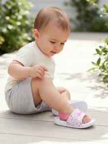 Nike Kawa Slide Baby Slippers Anti-Slip Soft Cushioned Summer Home Daily IR5201-100 - Multicolor - View 2