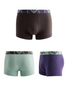 Emporio Armani 3 طقم سراويل داخلية رجالية - Purple and Mint Green and Black - مشاهدة 5