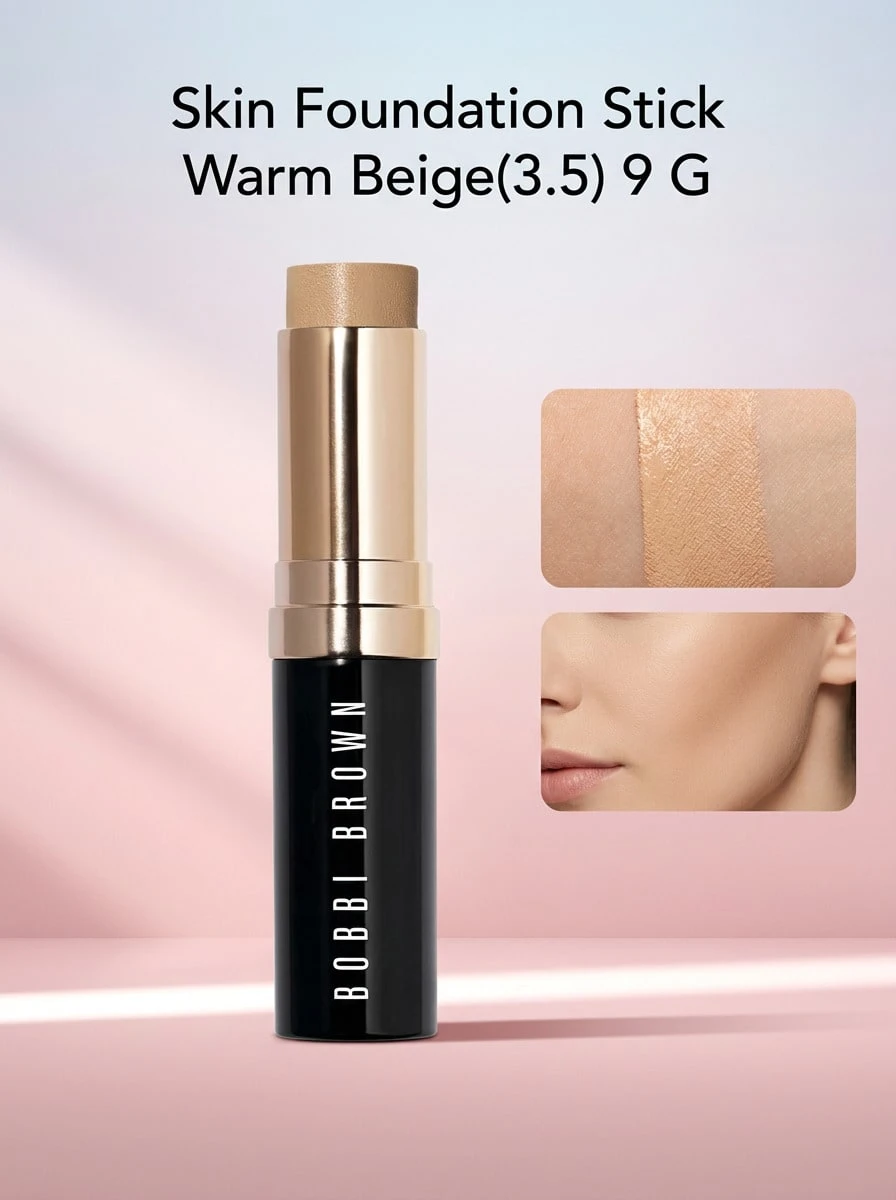 Bobbi Brown Skin Foundation Stick Warm Beige(3.5) 9 G – Foundation Stick, Creamy Texture, For Women, Warm Beige, Suitable For Daily Makeup Routine - Warm Beige (3.5) - View 1