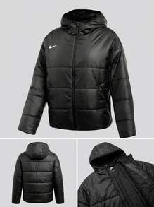 Nike جاكيتات رياضية للرجال قابلة للطي دافئة ومتينة للسفر والأنشطة الخارجية باللون الأسود FD7704-010 - الأسود - مشاهدة 4