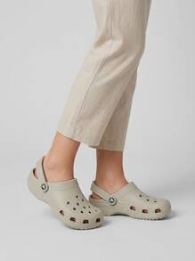 Crocs CLASSIC CLOG Women's Clogs Flexible Cushioned Lightweight Daily Weekend Beach 10001-1LM - Elephant - View 1