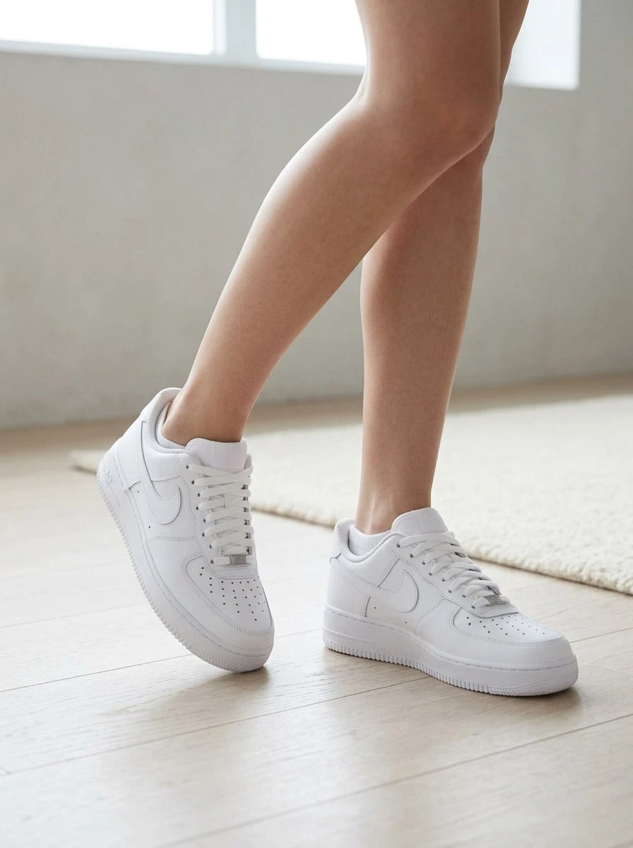 Nike أحذية رياضية كاجوال للنساء متعددة الاستخدامات حديثة مضادة للانزلاق للاستخدام اليومي والجيم والتنقل IR5450-100 - أبيض - مشاهدة 1