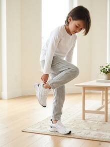 Nike Free Ride Kids Sneakers Sporty Responsive Comfortable Casual Training Travel IO1642-102 - White/Grey/Silver - View 5