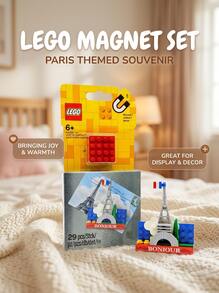 LEGO Building Blocks Architecture Series - Eiffel Tower Building Toy Magnet, Mini Paris Landmark Collectible Souvenir Gift, Halloween Season - Architecture Series - View 3