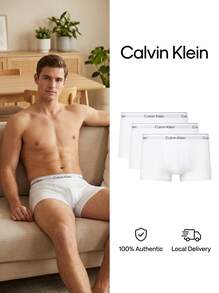 Calvin Klein 3 Pack Men's Boxers - White - View 1