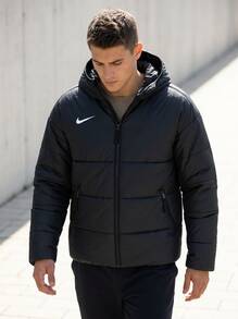 Nike جاكيتات رياضية للرجال قابلة للطي دافئة ومتينة للسفر والأنشطة الخارجية باللون الأسود FD7704-010 - الأسود - مشاهدة 5