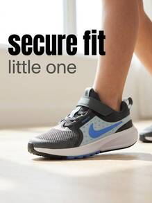 Nike Kids Sneakers Anti-Slip Lace-Up Lightweight Commuting Office Weekend HF7005-011 - Black/Blue - View 3