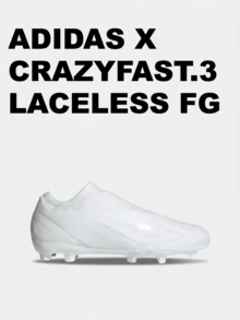 Adidas أحذية أطفال بدون رباط X Crazyfast.3 لون أبيض سحابي GY7426 - أبيض - مشاهدة 1
