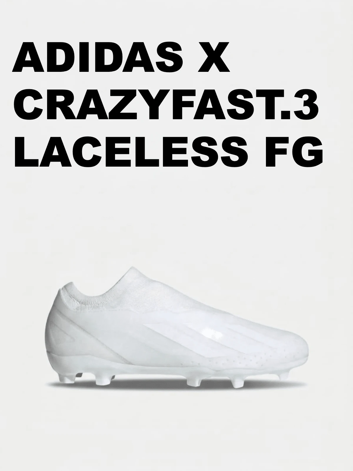 Adidas أحذية أطفال بدون رباط X Crazyfast.3 لون أبيض سحابي GY7426 - أبيض - مشاهدة 1
