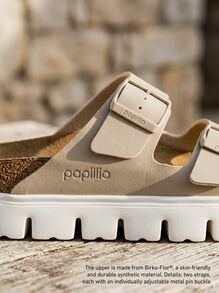 Birkenstock صنادل نسائية مسطحة من أريزونا سهلة التنسيق سريعة الجفاف متعددة الاستخدامات للاستخدام اليومي والعطلات وعطلة نهاية الأسبوع باللون البيج 1029094 - قلعة رملية - مشاهدة 5