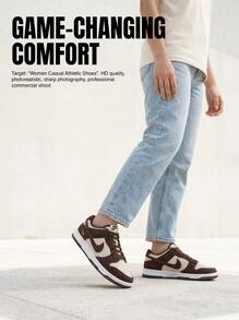 Nike Women Casual Athletic Shoes Versatile Modern Anti-Slip Daily Gym Commuting IO4244-102 - Braun - Visa 3