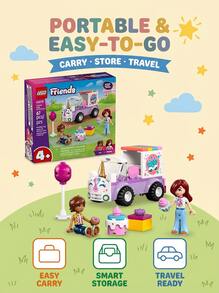 LEGO Friends Unicorn Cake Delivery Car Kids 4Years+ 42675 - Multicolor - View 4