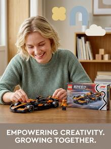 LEGO مجموعة كتل بناء سيارة السباق MCL38 لفريق F1 77251، مناسبة كهدية - متعدد الألوان - مشاهدة 2