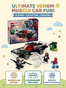 LEGO Marvel Super Heroes™ Spider-Man Vs. Venom Muscle Car BOYS FIRST 76309 - Multicolor - View 4