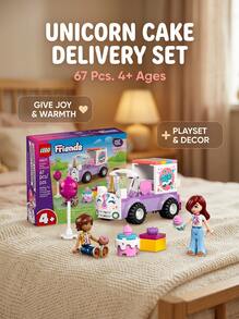 LEGO Friends Unicorn Cake Delivery Car Kids 4Years+ 42675 - Multicolor - View 3