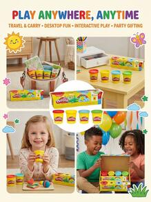 PLAY-DOH مجموعة بلاي دوه كلاسيك كولورز الجديدة، 4 قطع - متعدد الألوان - مشاهدة 5