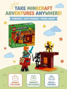 LEGO ماينكرافت® معركة الحمم في العالم السفلي للأطفال 6 سنوات فما فوق 21266 - متعدد الألوان - مشاهدة 4