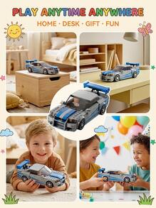 LEGO Speed Champions 2 Fast 2 Furious Nissan Skyline GT-R (R34) Kids 9Years+ 76917 - Multicolor - View 5