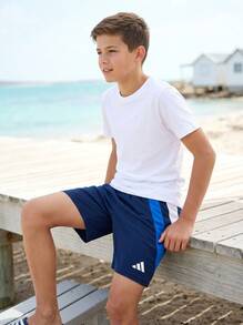 Adidas Tween Boys Shorts Breathable Soft Quick-Dry Beach Sports Weekend IK5725 - Dark Blue - Visa 3
