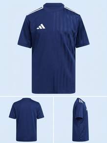 Adidas Tween Boys Shirts Soft Durable Comfortable School Gym Daily JJ4163 - Navy Blue White - View 5