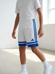 Adidas Tween Boys Shorts Classic Fit Stretchy Easy To Match Summer Gym Daily JJ2425 - Blue White - View 1