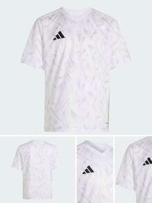 Adidas Tween Boys Shirts Quick-Dry Skin-Friendly Stretchy Weekend Training Casual JN6983 - White - View 4