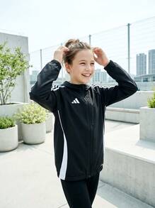 Adidas Tween Girls Jackets Premium Comfortable Waterproof Training Commuting Hiking IM8798 - Black - View 6
